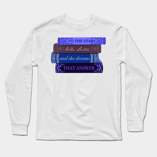 The Stars Who Listen Books Long Sleeve T-Shirt by CMORRISON12345